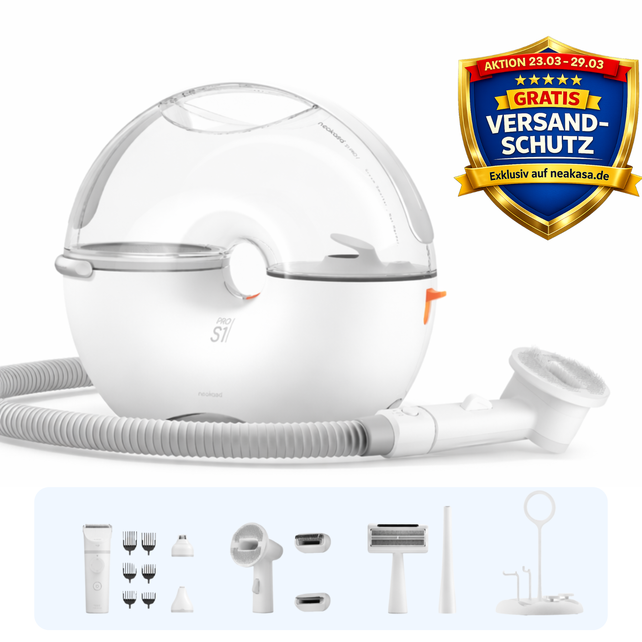 Neakasa S1 Pro 7-in-1 Haustierpflege-Set mit Staubsauger für Hunde & Katzen