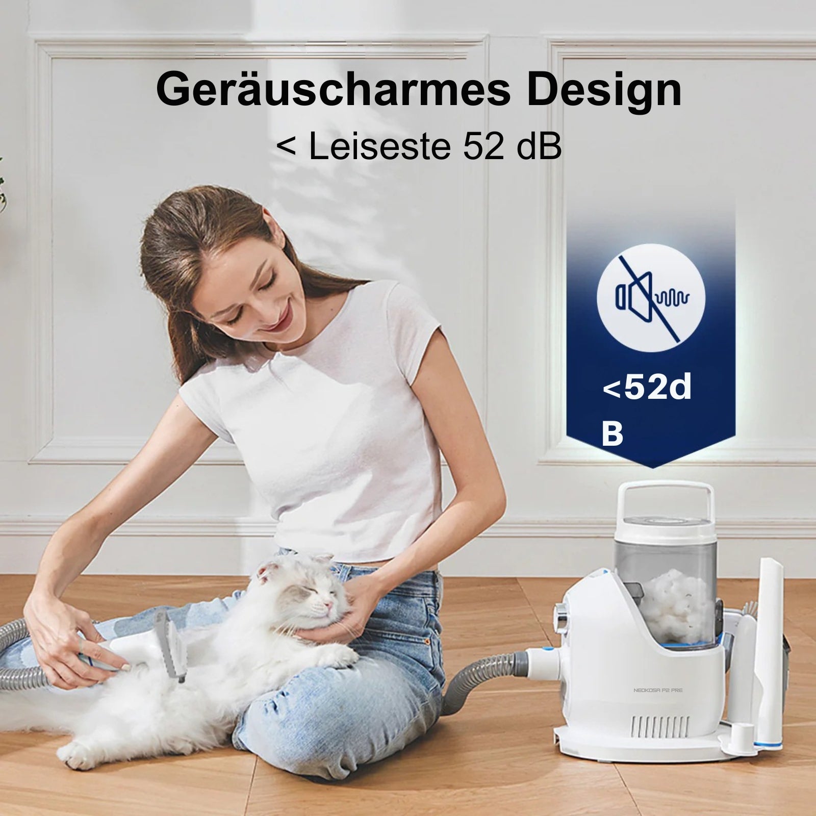 neakasa p2 pro leise Haustierpflege Staubsauger, p2-eu-grey, p2-eu-blue