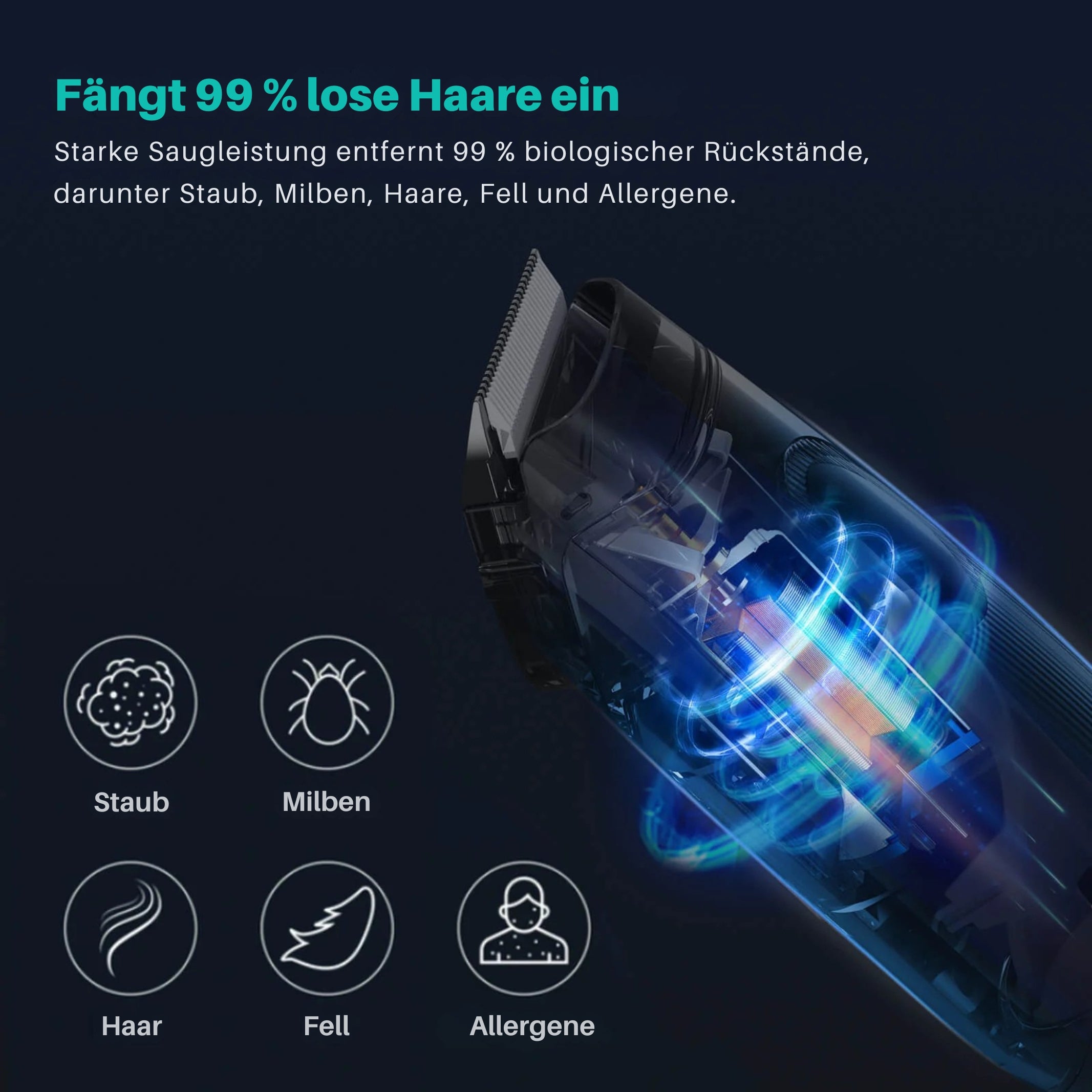 Neakasa P1 Pro filtert Milben, Haare und andere Allergene