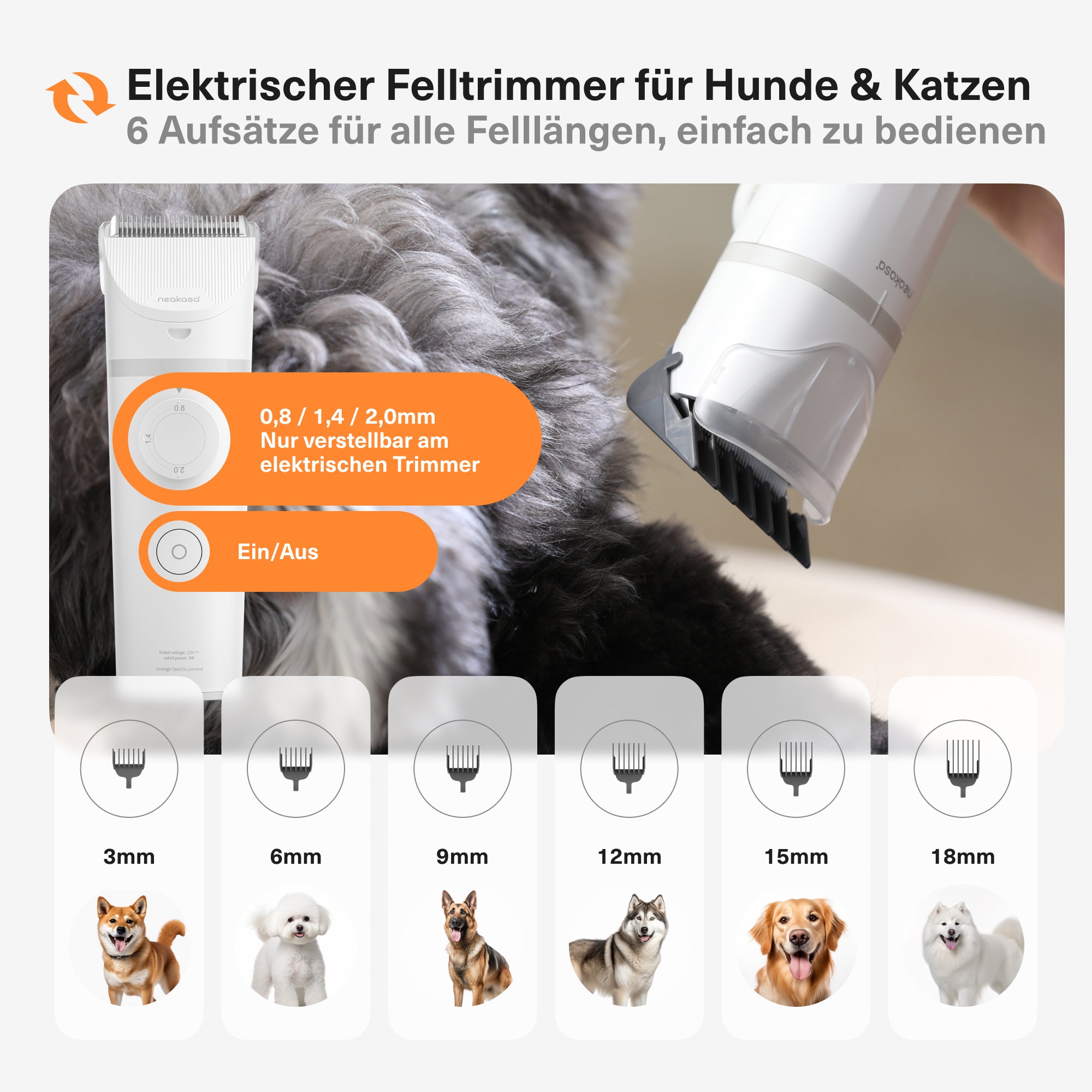 Neakasa S1 Pro 7-in-1 Haustierpflege-Set mit Staubsauger für Hunde & Katzen