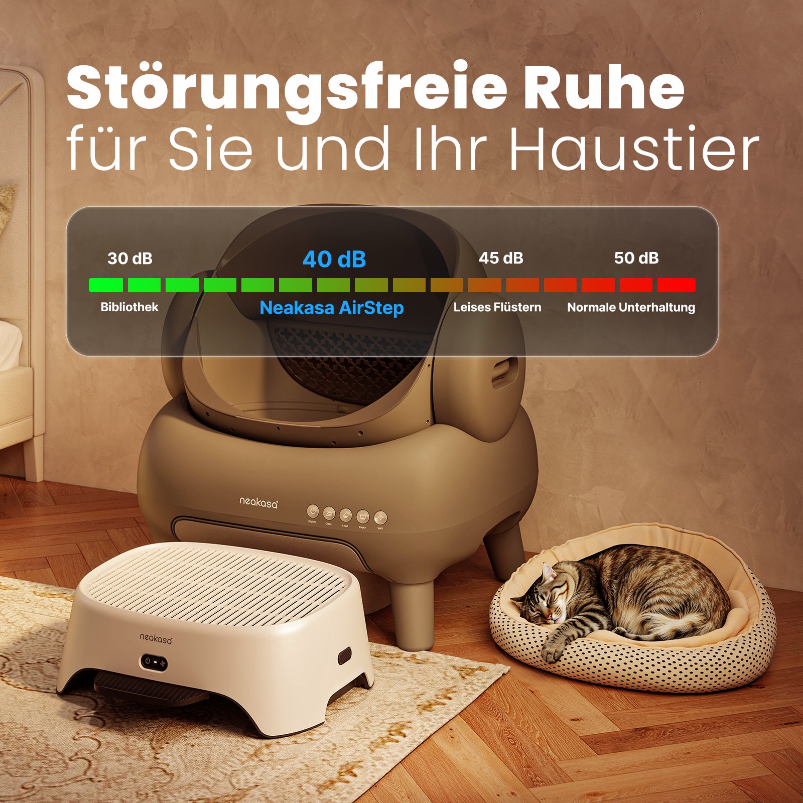 Neakasa AirStep: Universelle Katzenklo-Treppe Luftreinigend gegen Gerüche