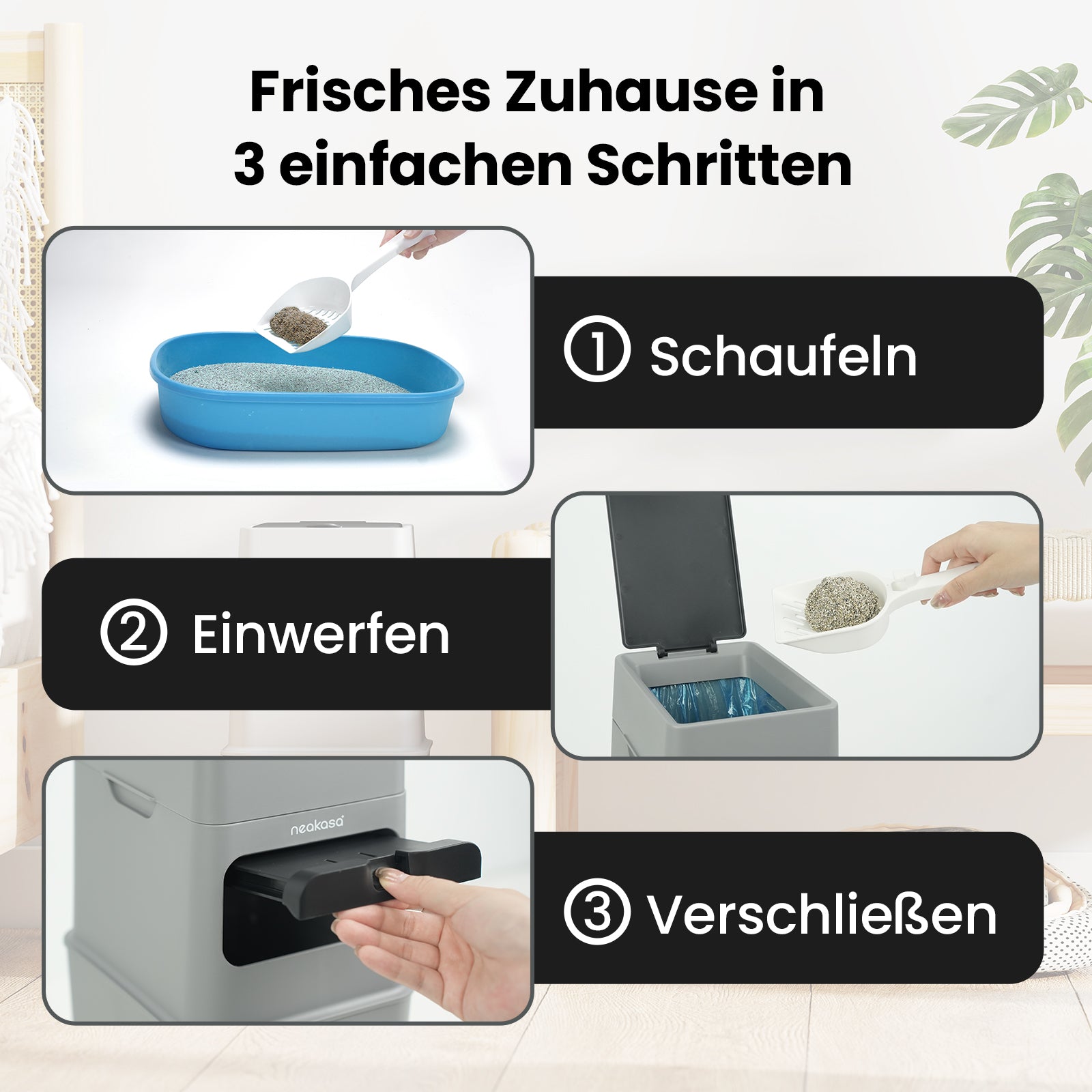 XXL Jahresvorrat-Set: PooGuard Mülleimer + 112 Premium-Müllbeutel (Für 365 Tage)