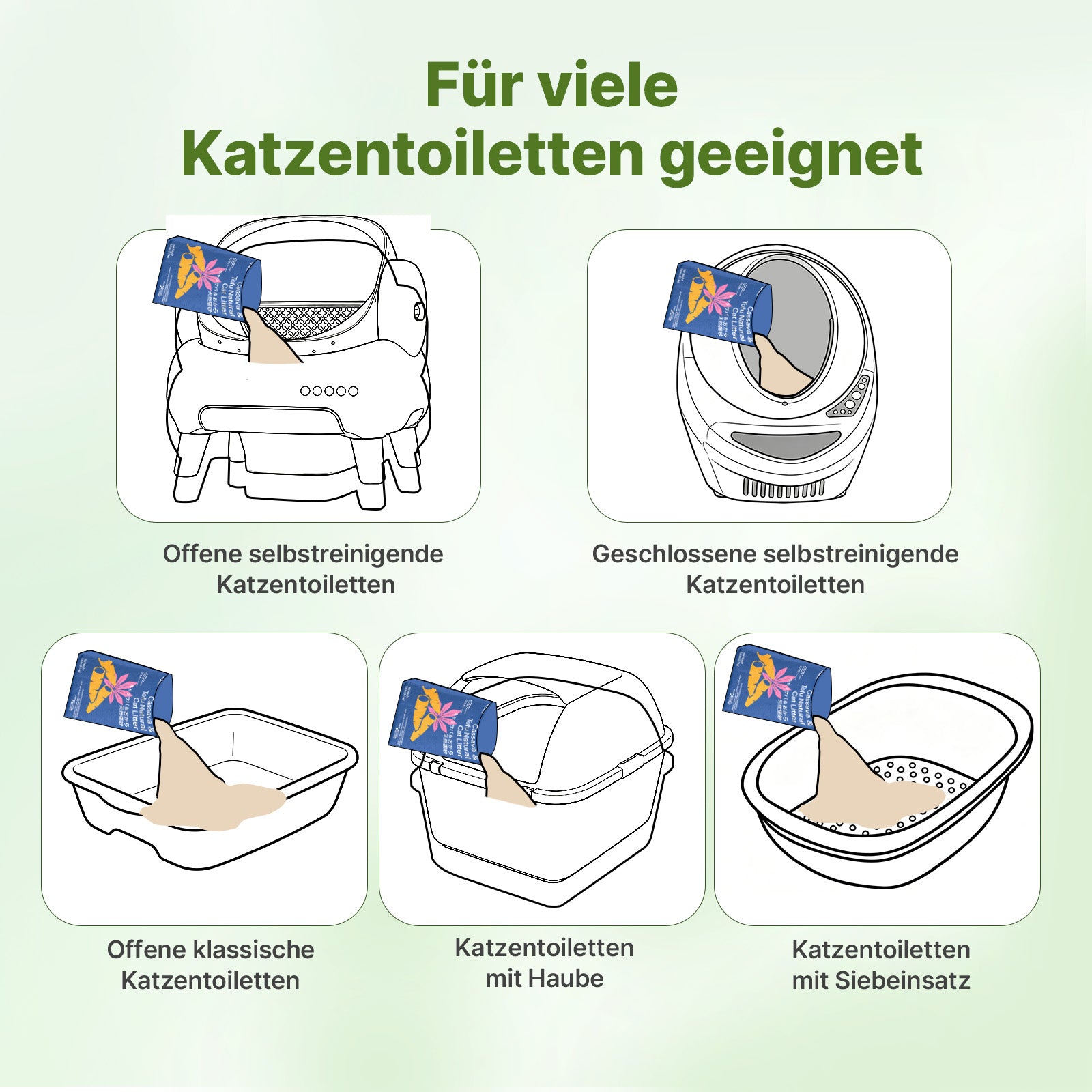 Neakasa Pflanzliche Klumpstreu aus Tofu und Maniok – 2 × 2,7 kg