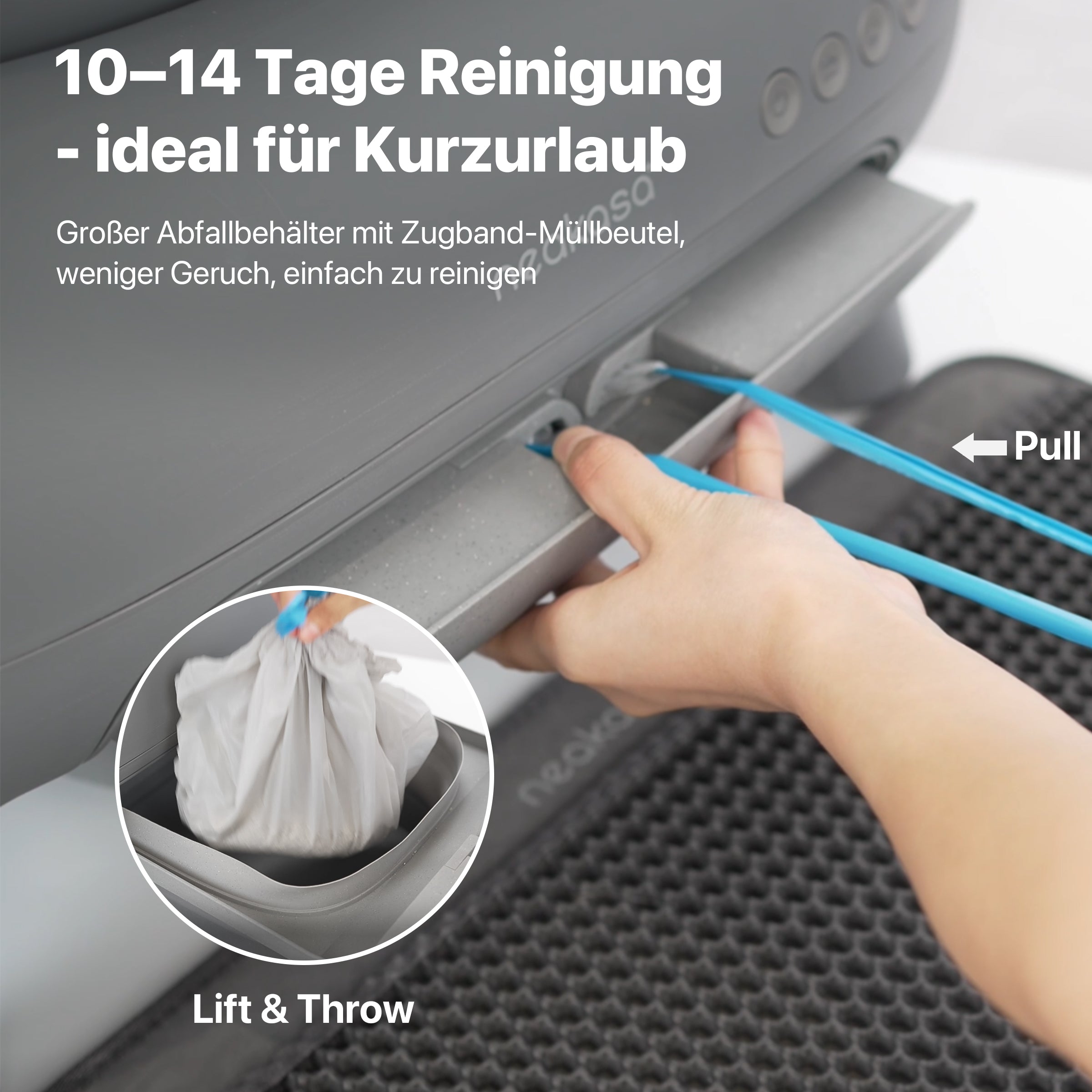 Neakasa M1 Plus Selbstreinigende Katzentoilette mit offenem Design