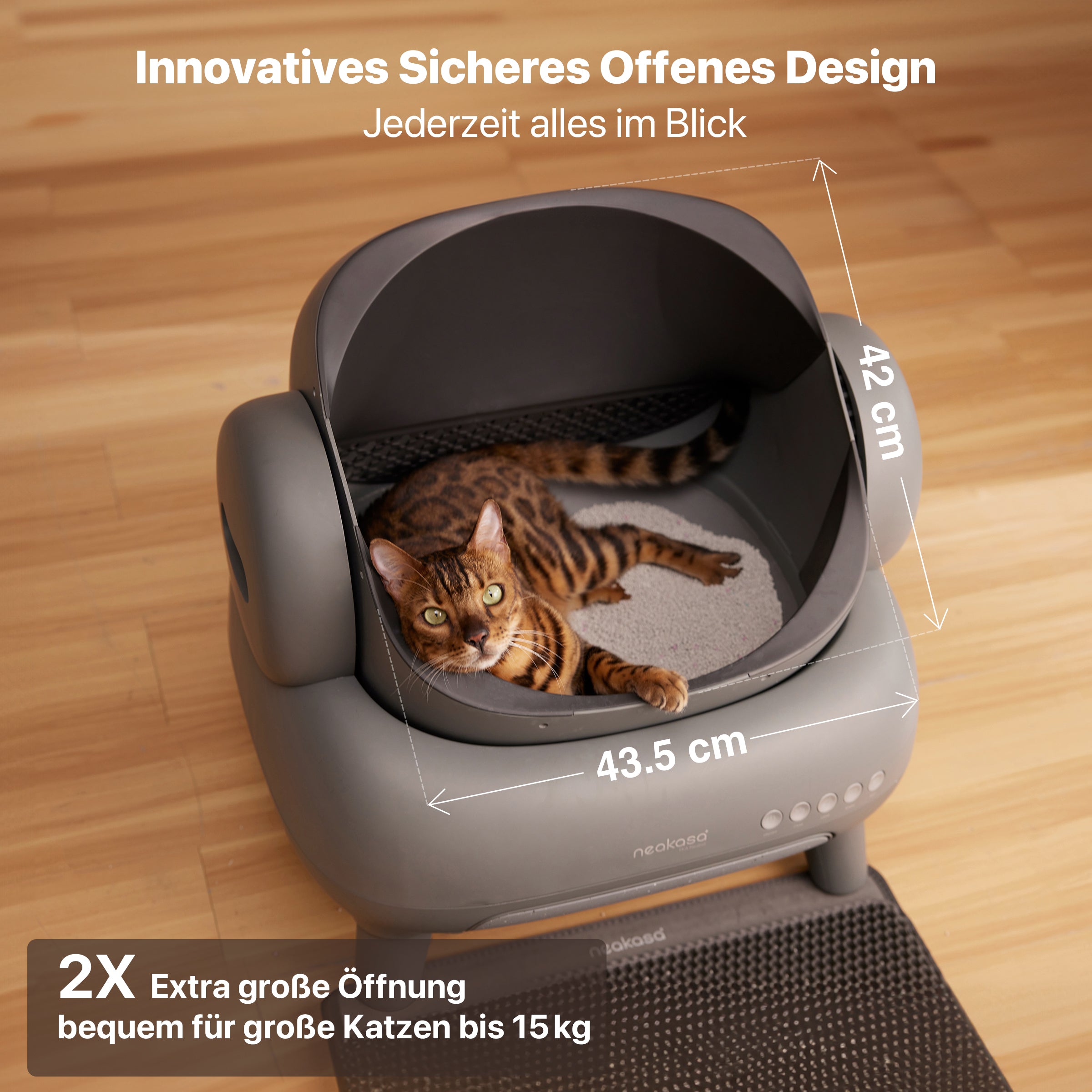 Neakasa M1 Plus mit Step Selbstreinigende Katzentoilette