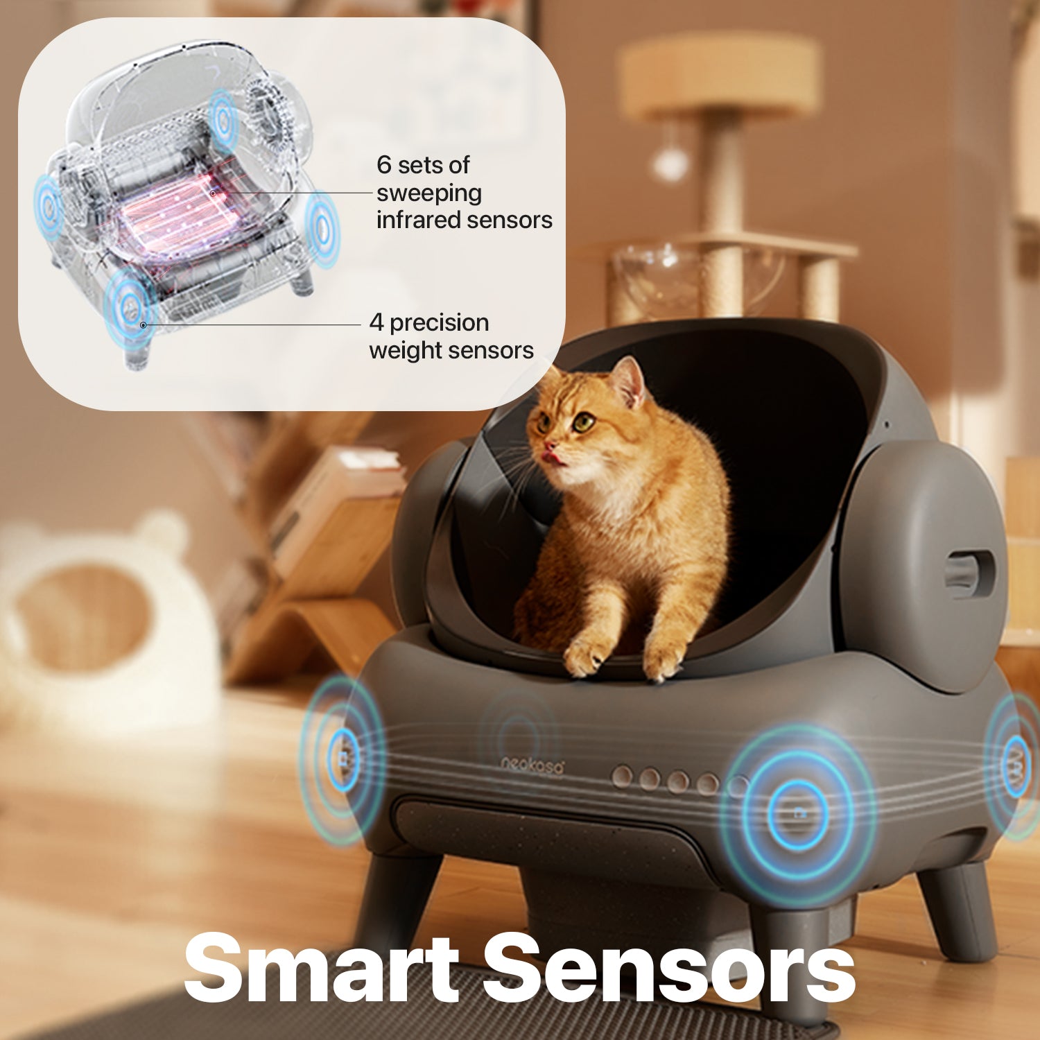 Neakasa M1 Plus mit Step Selbstreinigende Katzentoilette