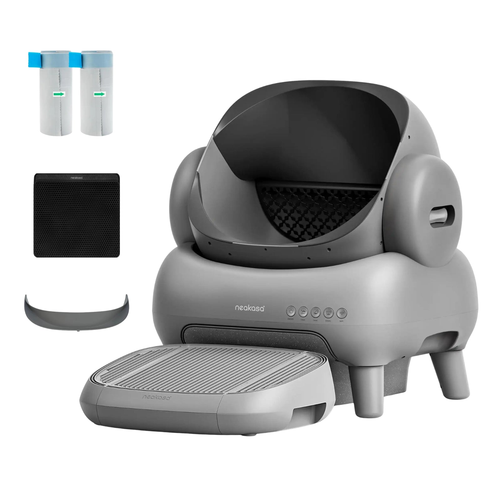 Neakasa M1 Plus Selbstreinigende Katzentoilette mit Treppe und Zaun