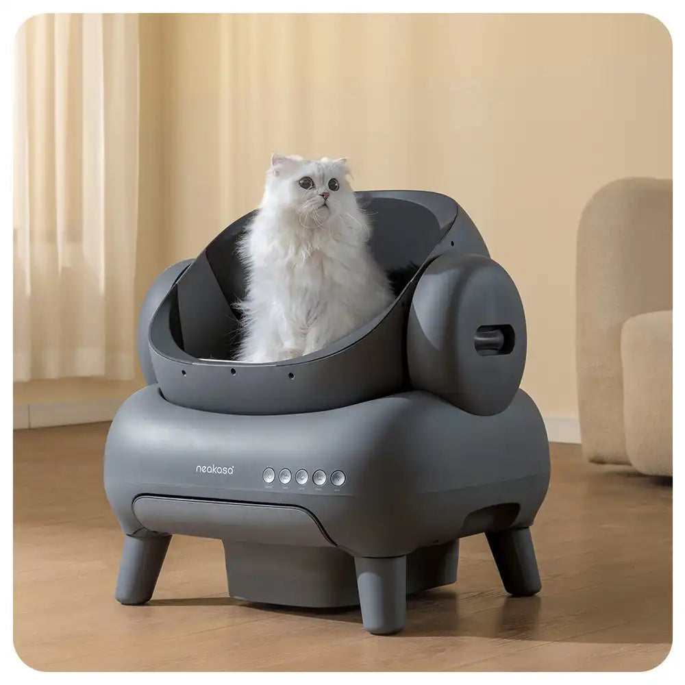 self cleaning neakasa m1 automatic cat litter box for multiple cats, m1-us-grey, m1-eu-grey
