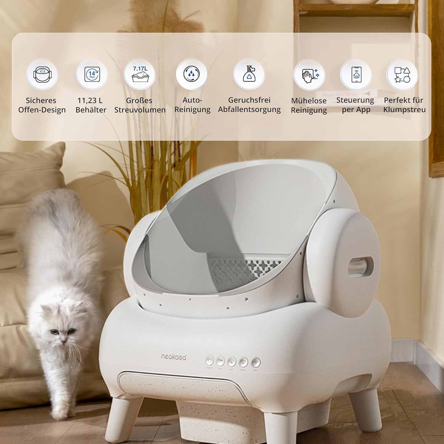 Neakasa M1 Plus Lite Automatische Katzentoilette – Verbesserte Version