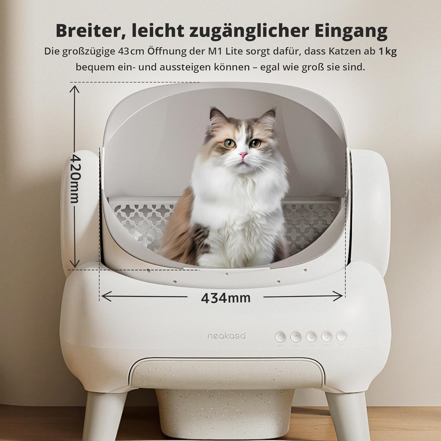 Neakasa M1 Lite Plus Automatische Katzentoilette – Verbesserte Version