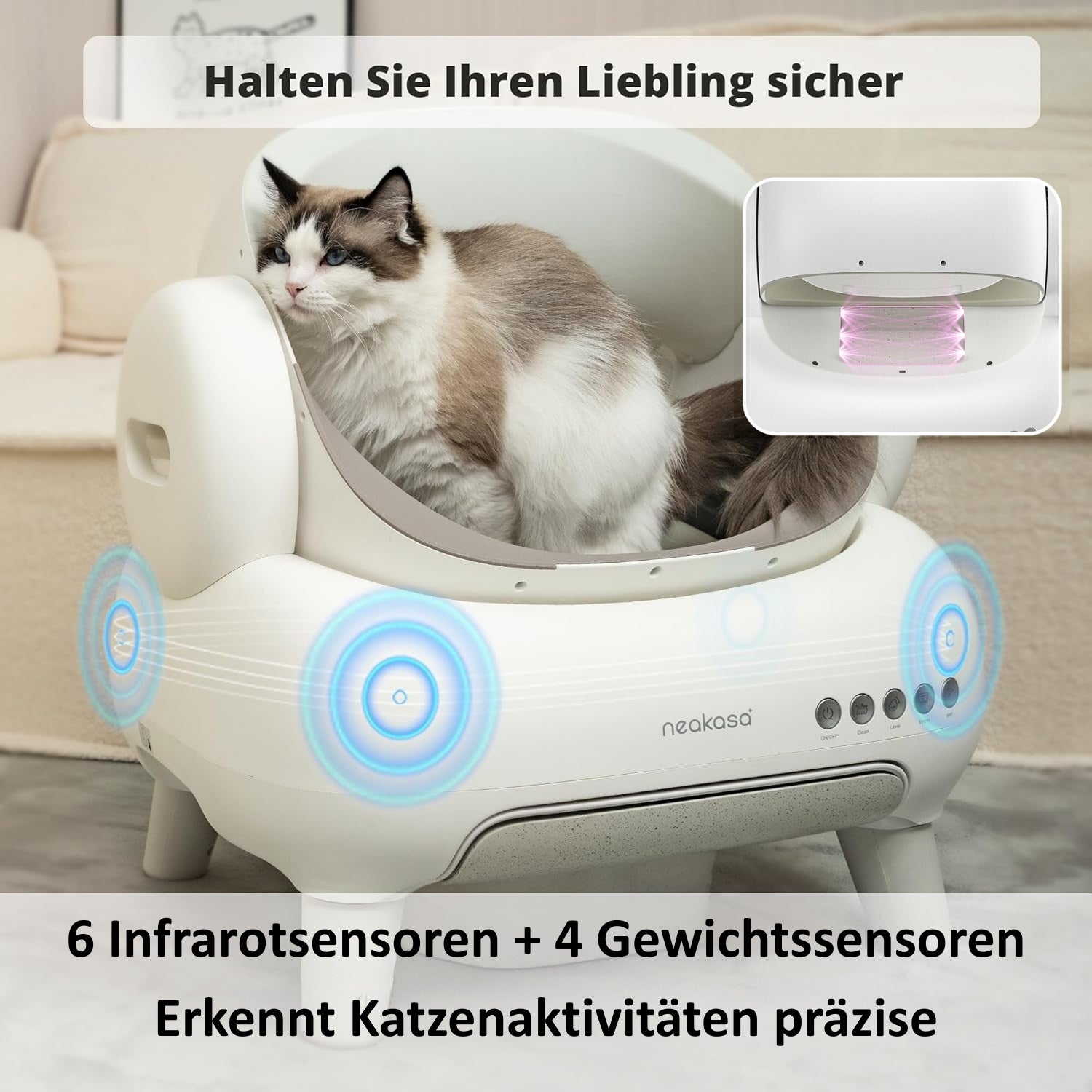 Neakasa M1 Plus Lite Automatische Katzentoilette – Verbesserte Version