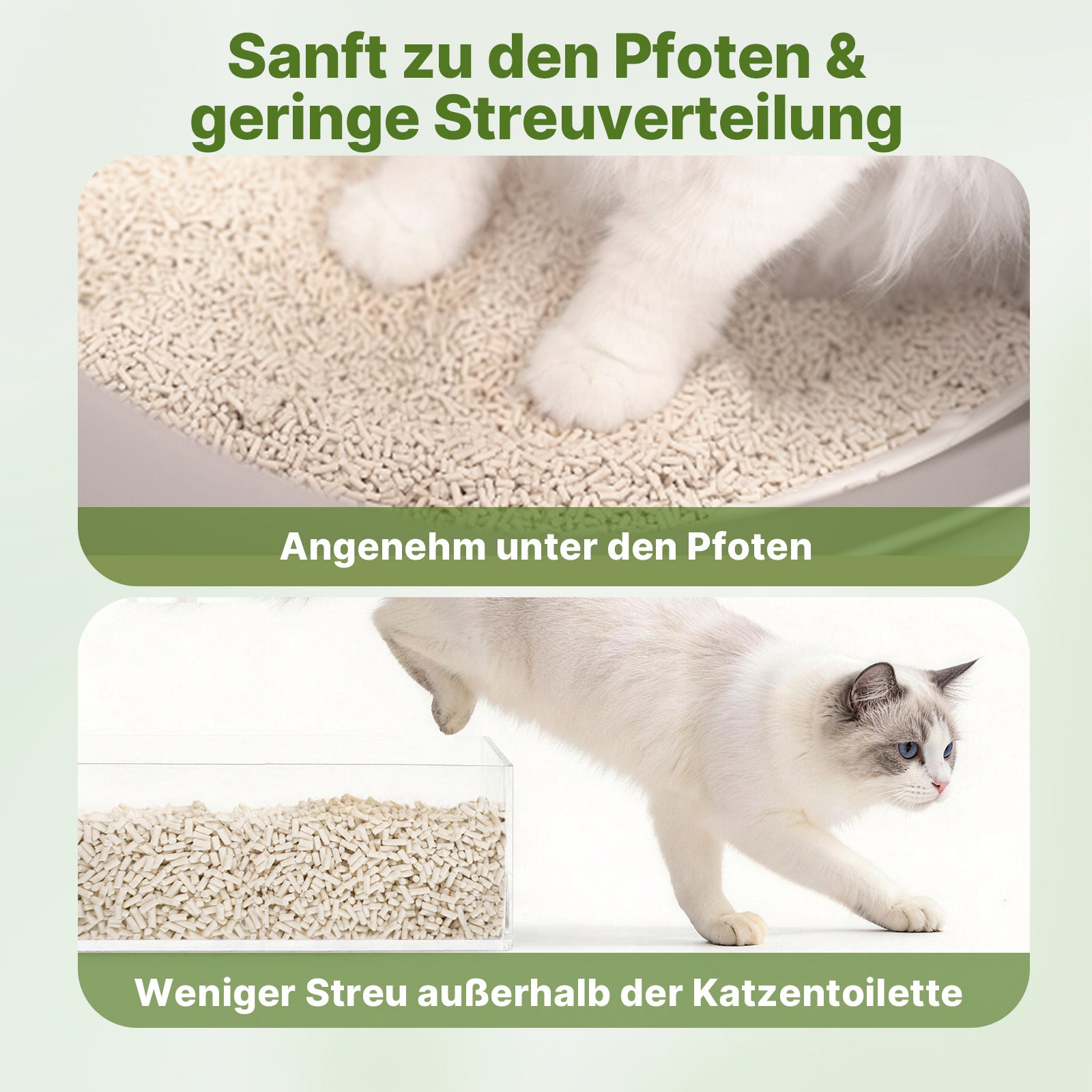 Neakasa Pflanzliche Klumpstreu aus Tofu und Maniok – 2 × 2,7 kg