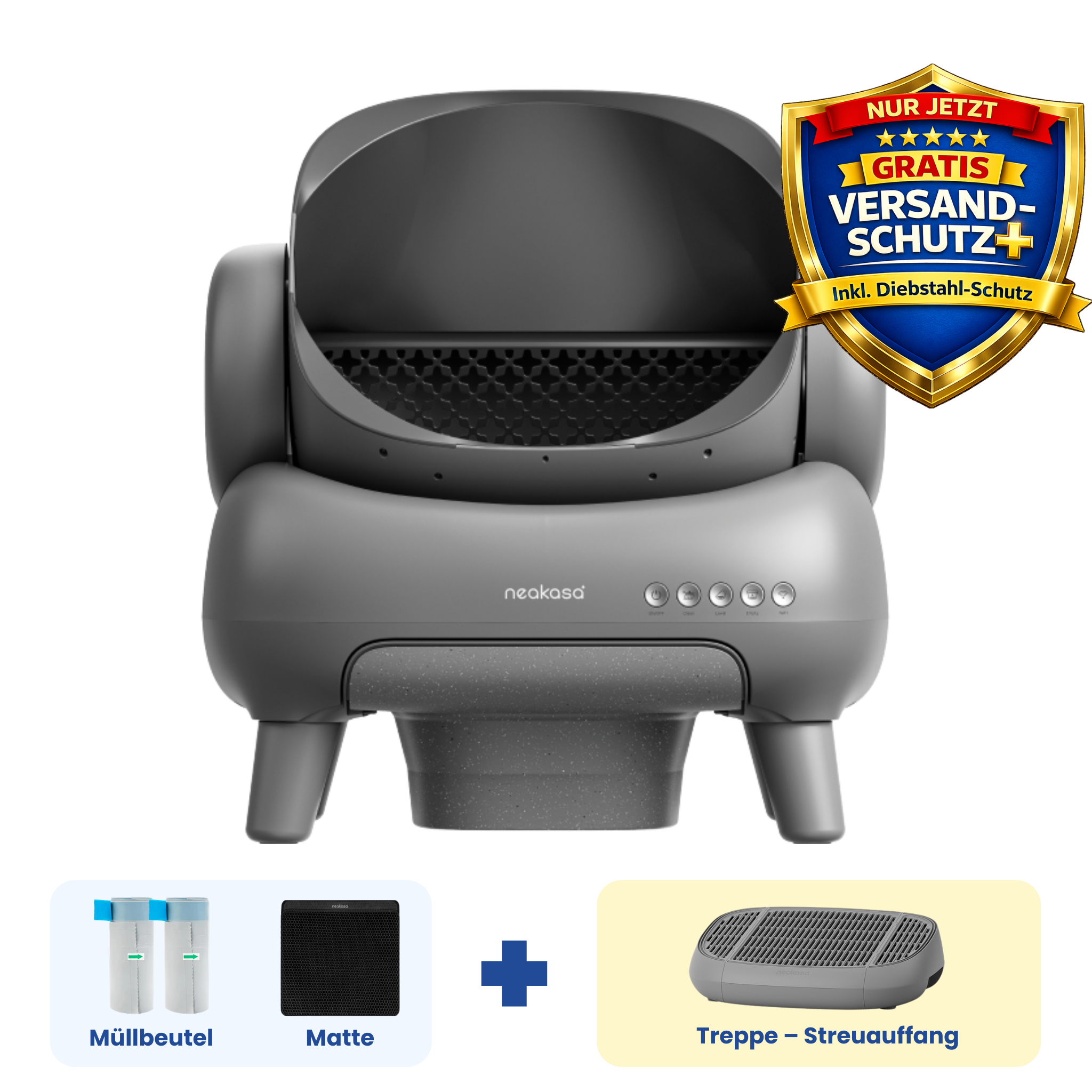 Neakasa M1 Plus Selbstreinigende Katzentoilette mit offenem Design