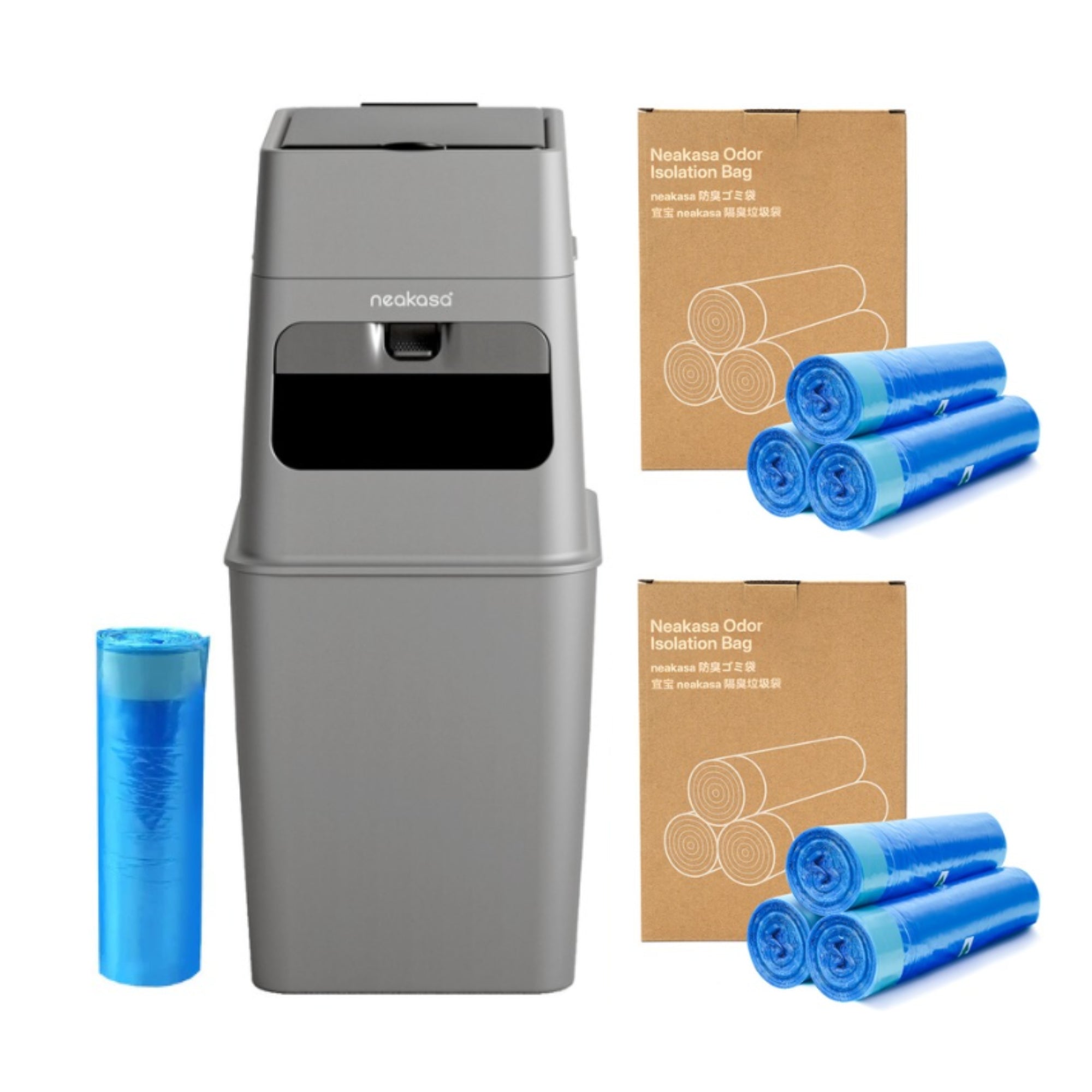 XXL Jahresvorrat-Set: PooGuard Mülleimer + 112 Premium-Müllbeutel (Für 365 Tage)