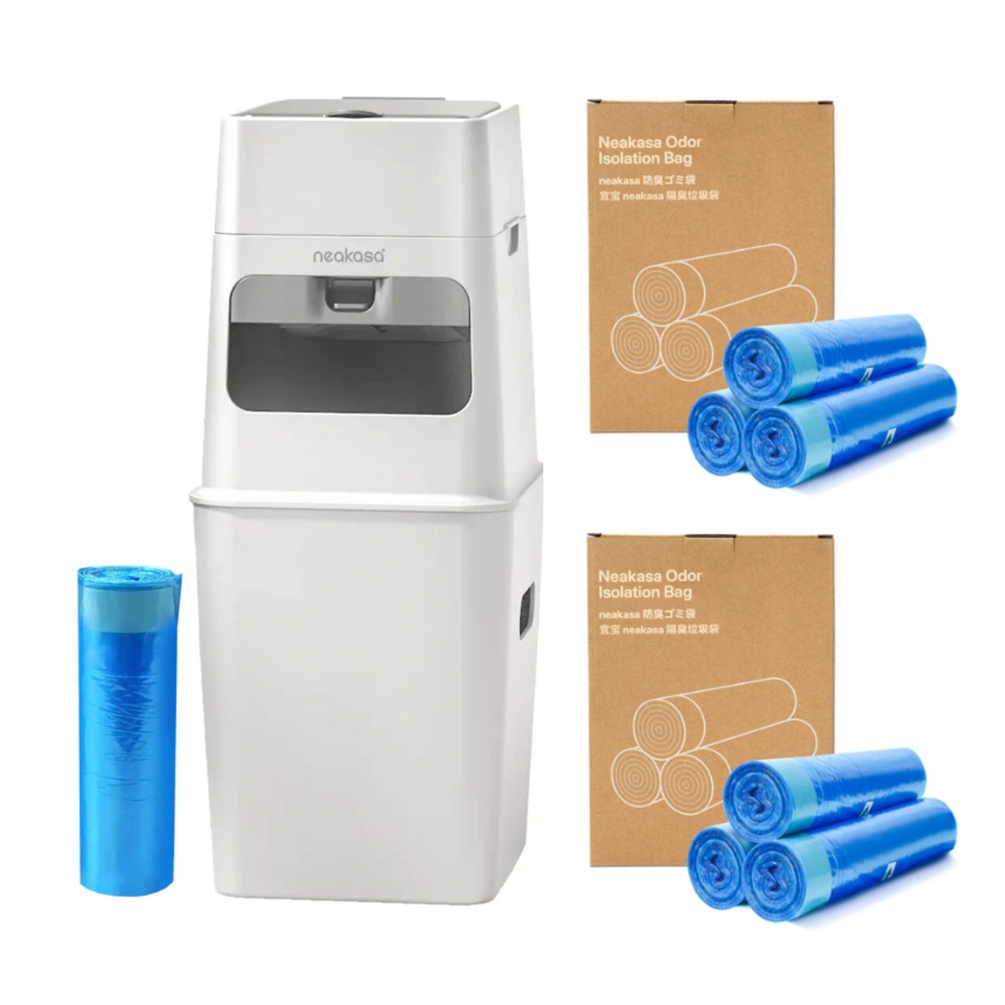 XXL Jahresvorrat-Set: PooGuard Mülleimer + 112 Premium-Müllbeutel (Für 365 Tage)