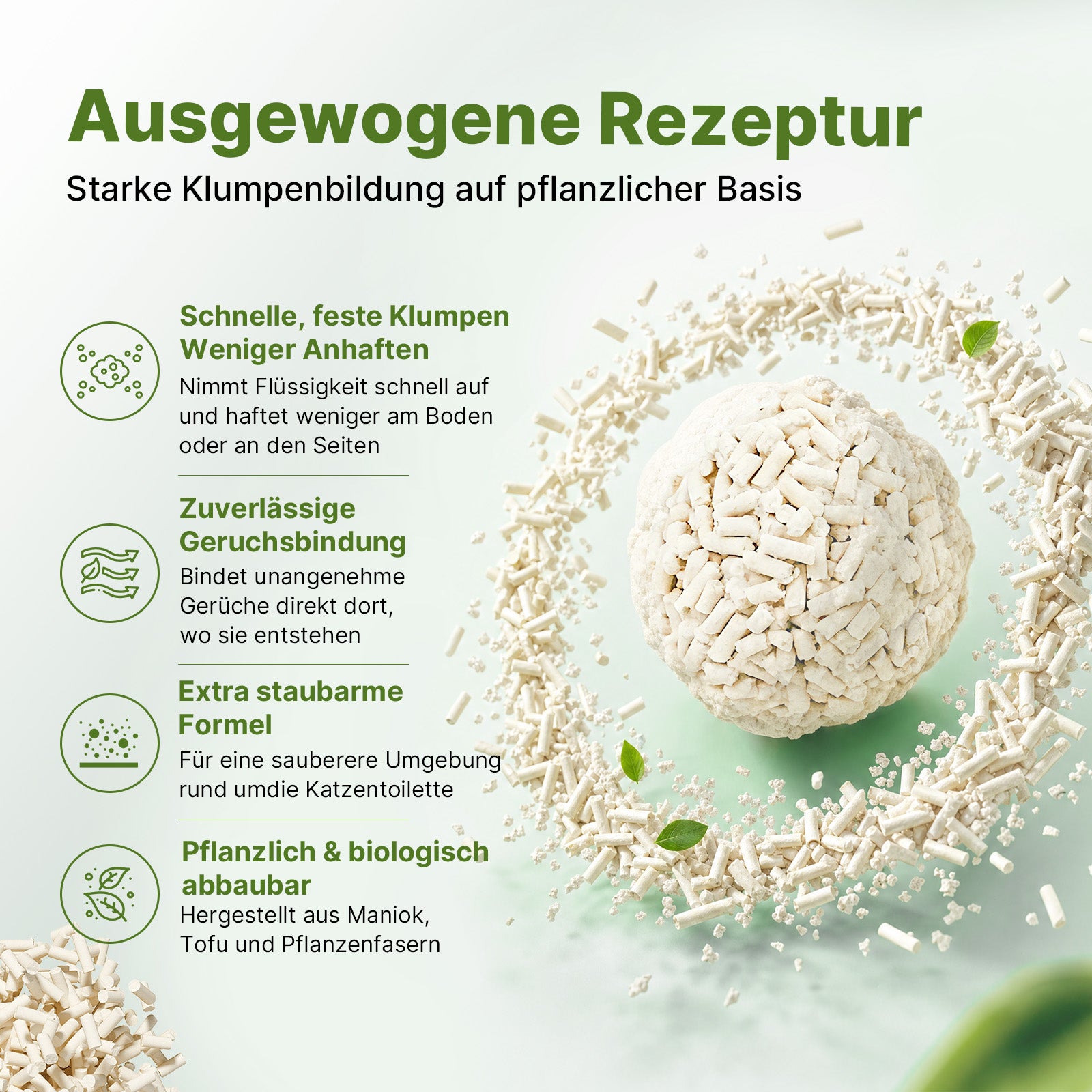Neakasa Pflanzliche Klumpstreu aus Tofu und Maniok – 2 × 2,7 kg